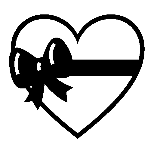 Cœur Avec Ruban as drawn by Noto Emoji in 14.0