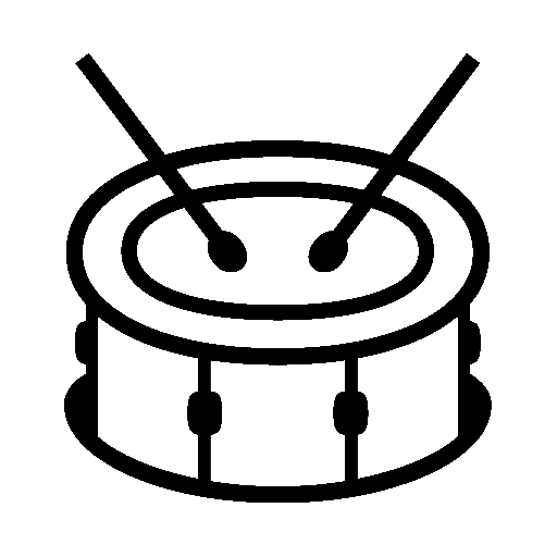 Drum as drawn by Noto Emoji in 14.0