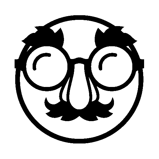 Disguised Face as drawn by Noto Emoji in 14.0