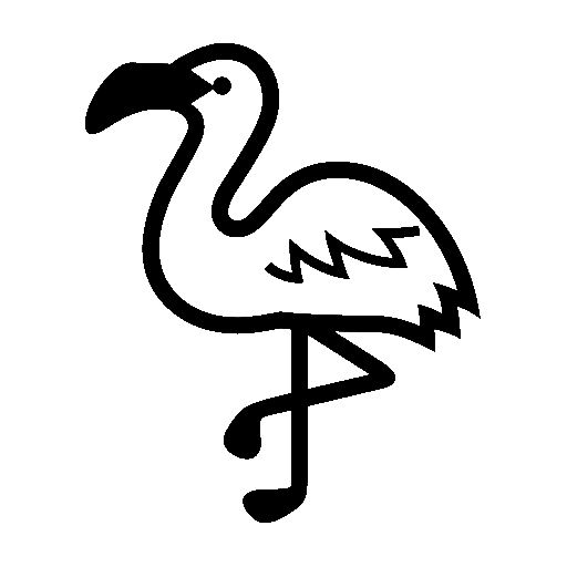 Flamingo as drawn by Noto Emoji in 14.0