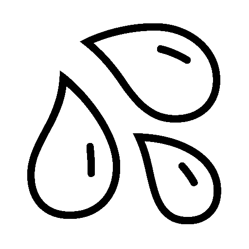 Sweat Droplets as drawn by Noto Emoji in 15.0