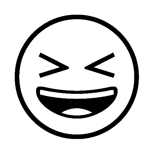 Grinning Squinting Face as drawn by Noto Emoji in 15.0