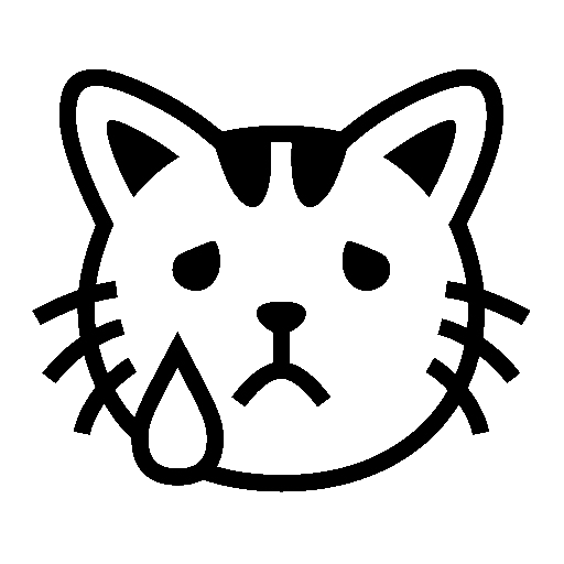 وجه قطة يبكي as drawn by Noto Emoji in 15.0