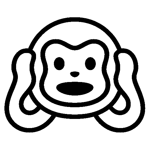 Hear-No-Evil Monkey as drawn by Noto Emoji in 15.0