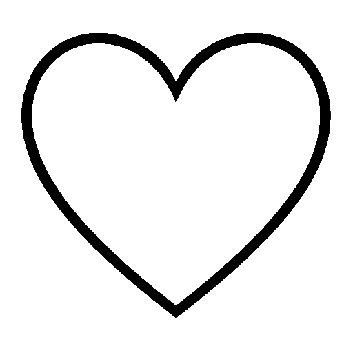 White Heart as drawn by Noto Emoji in 15.0