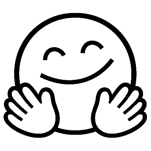Smiling Face with Open Hands as drawn by Noto Emoji in 15.0