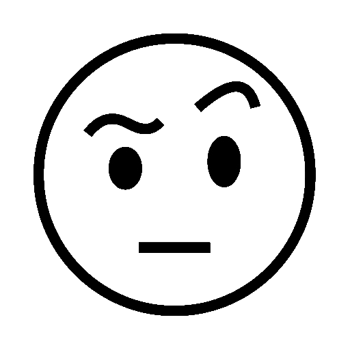 Face with Raised Eyebrow as drawn by Noto Emoji in 15.0