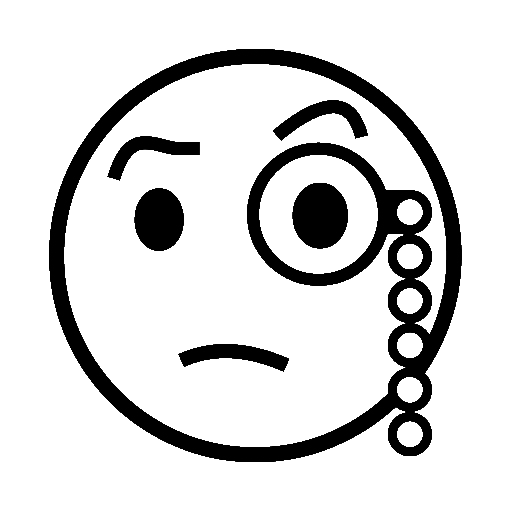 Face with Monocle as drawn by Noto Emoji in 15.0