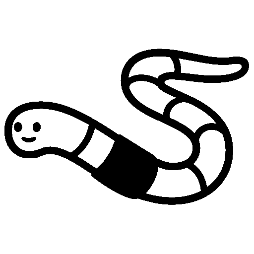 Worm as drawn by Noto Emoji in 15.0