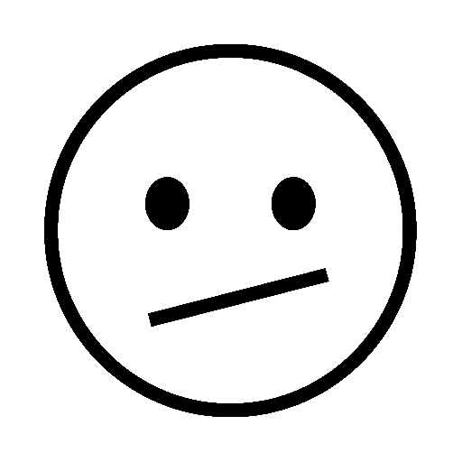 Face with Diagonal Mouth as drawn by Noto Emoji in 15.0