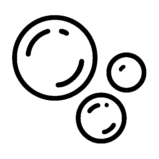 Bubbles as drawn by Noto Emoji in 15.0