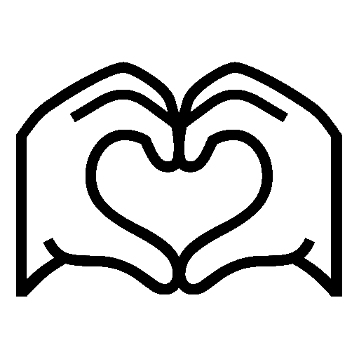 Heart Hands as drawn by Noto Emoji in 15.0