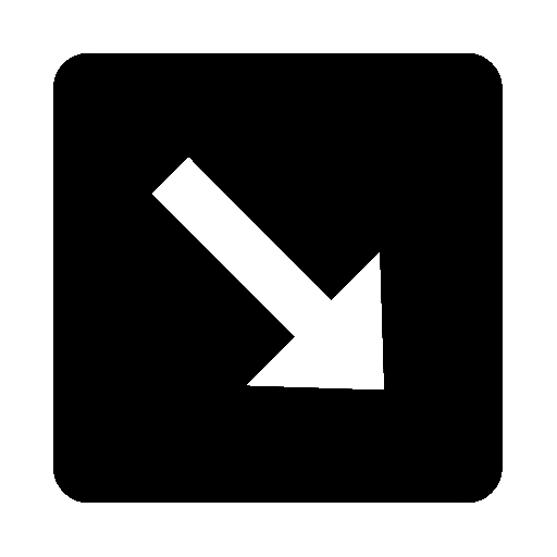 Down-Right Arrow as drawn by Noto Emoji in 15.0