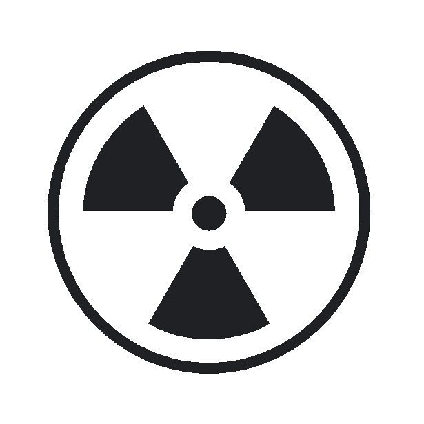 Radioactive as drawn by Noto Emoji in 15.0