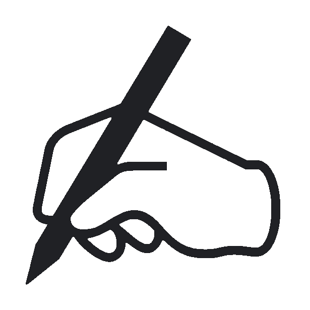 Writing Hand as drawn by Noto Emoji in 15.0