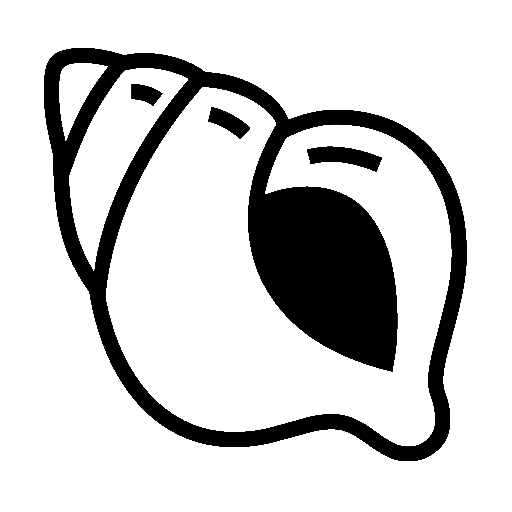 Spiral Shell as drawn by Noto Emoji in 15.1