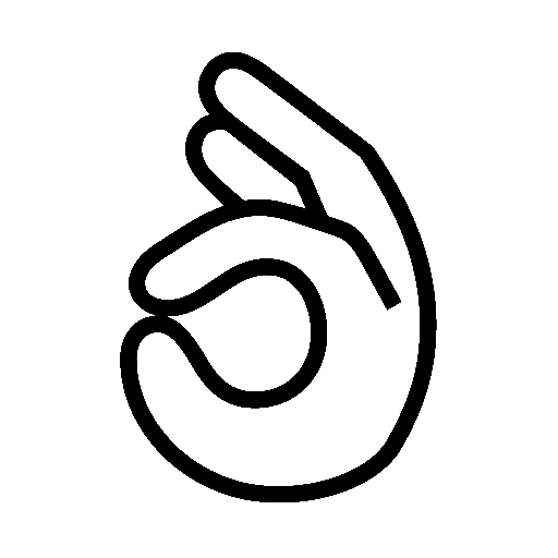 OK Hand as drawn by Noto Emoji in 15.1