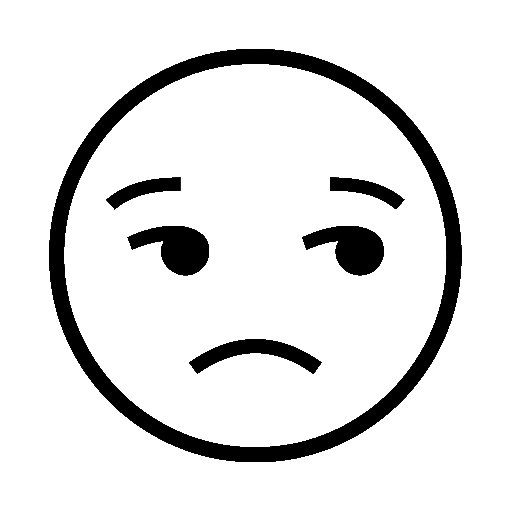 Unamused Face as drawn by Noto Emoji in 15.1