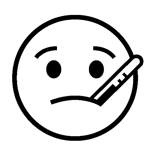 Face with Thermometer as drawn by Noto Emoji in 15.1