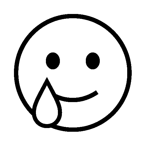 Smiling Face with Tear as drawn by Noto Emoji in 15.1