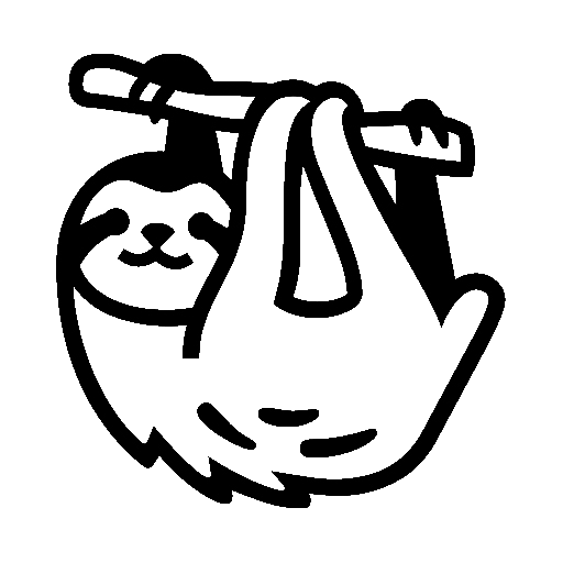 Sloth as drawn by Noto Emoji in 15.1