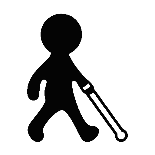 Person with White Cane Facing Right, the design in this release