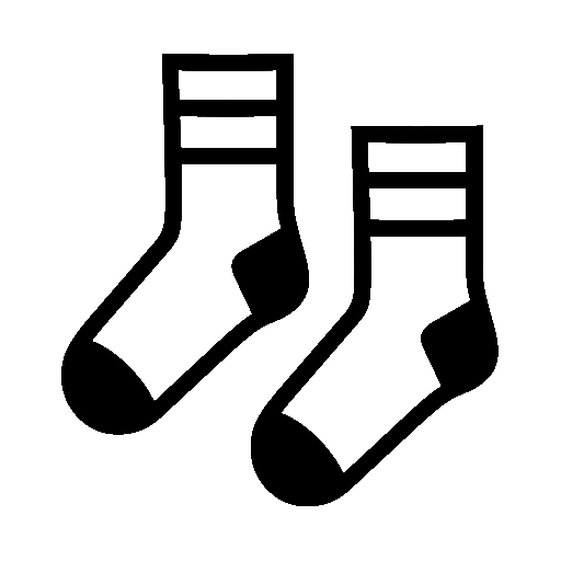 Socks as drawn by Noto Emoji in 15.1