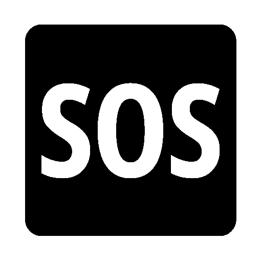 SOS Button as drawn by Noto Emoji in 16.0