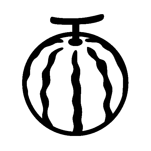 Melon as drawn by Noto Emoji in 16.0