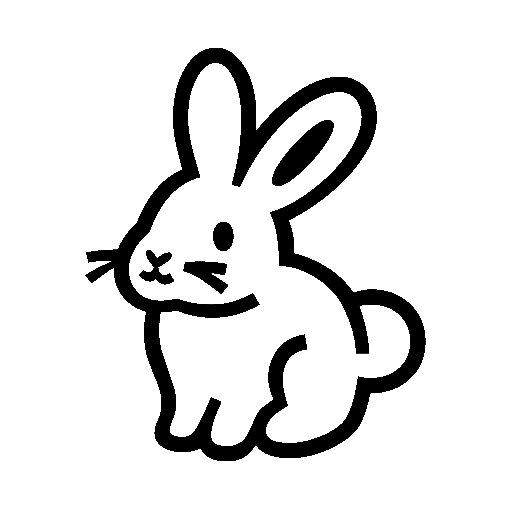 Rabbit as drawn by Noto Emoji in 16.0
