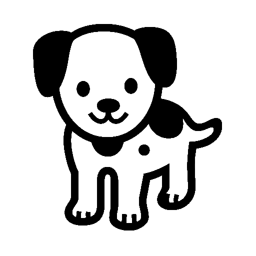 Dog as drawn by Noto Emoji in 16.0