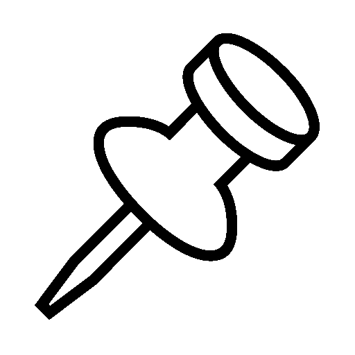 Pushpin as drawn by Noto Emoji in 16.0