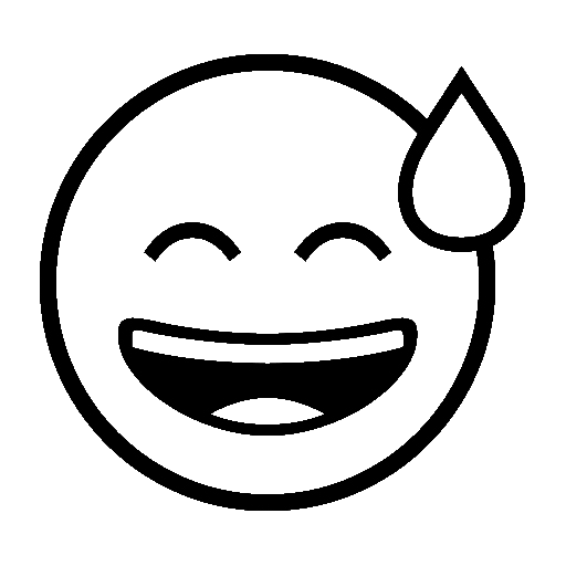 Grinning Face with Sweat, the design in this release