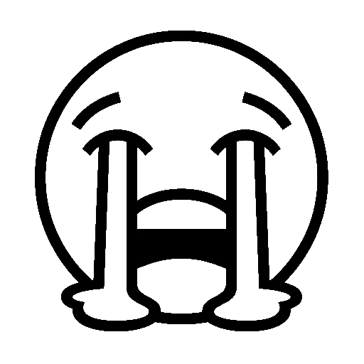 Loudly Crying Face as drawn by Noto Emoji in 16.0