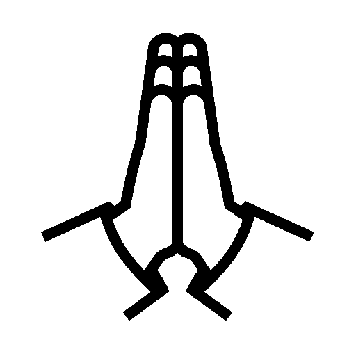 Folded Hands as drawn by Noto Emoji in 16.0