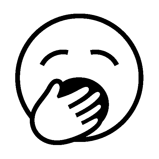Yawning Face as drawn by Noto Emoji in 16.0