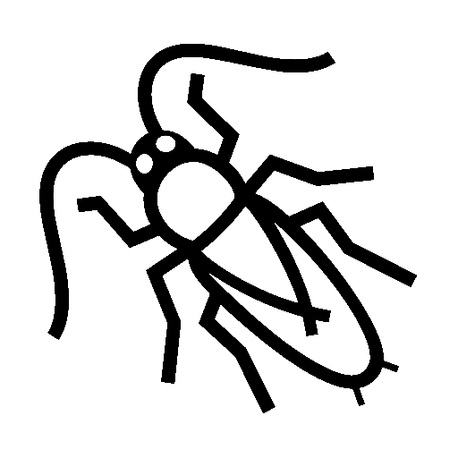 Cockroach as drawn by Noto Emoji in 16.0