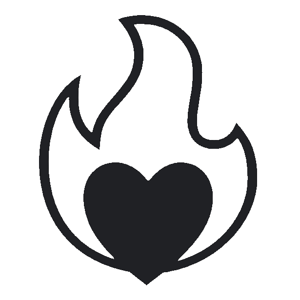 Heart on Fire as drawn by Noto Emoji in 16.0