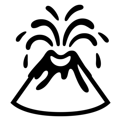 Volcano as drawn by Noto Emoji in 17.0