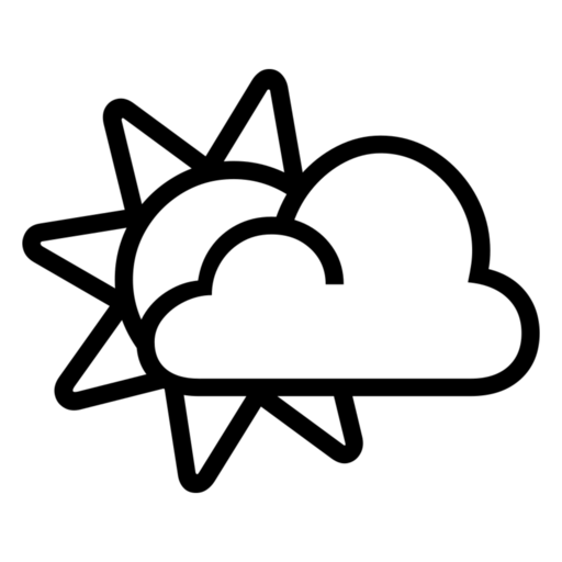 Sun Behind Small Cloud as drawn by Noto Emoji in 17.0