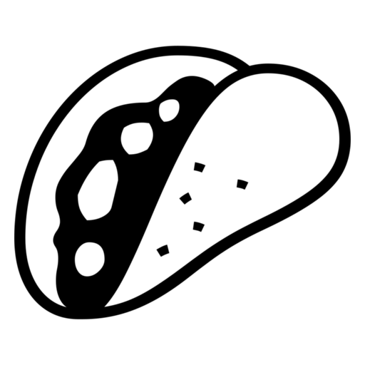 Taco as drawn by Noto Emoji in 17.0
