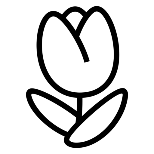 Tulip as drawn by Noto Emoji in 17.0