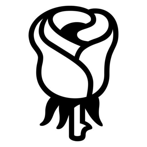 Rose as drawn by Noto Emoji in 17.0