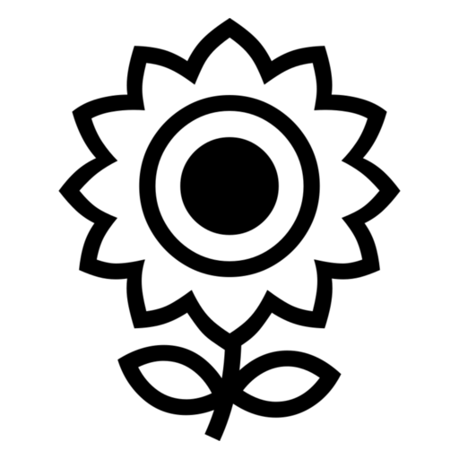 Sunflower as drawn by Noto Emoji in 17.0