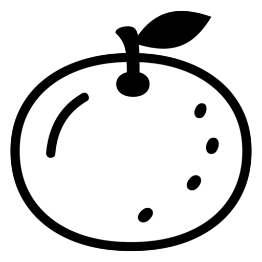 Mandarine as drawn by Noto Emoji in 17.0