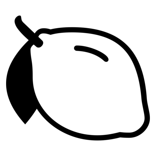 Lemon as drawn by Noto Emoji in 17.0