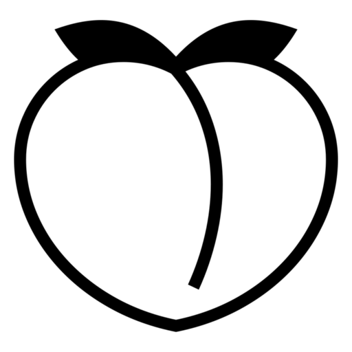 Peach as drawn by Noto Emoji in 17.0