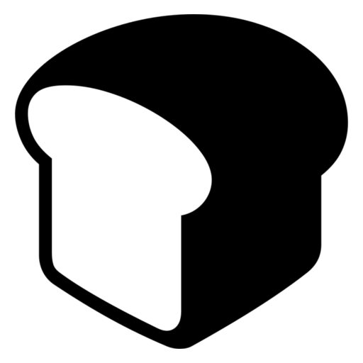 Bread as drawn by Noto Emoji in 17.0