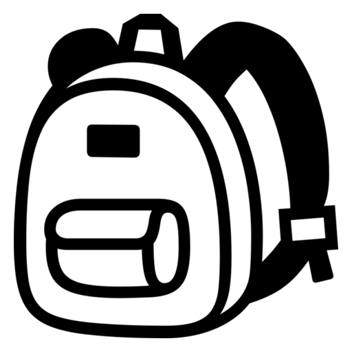 Backpack as drawn by Noto Emoji in 17.0