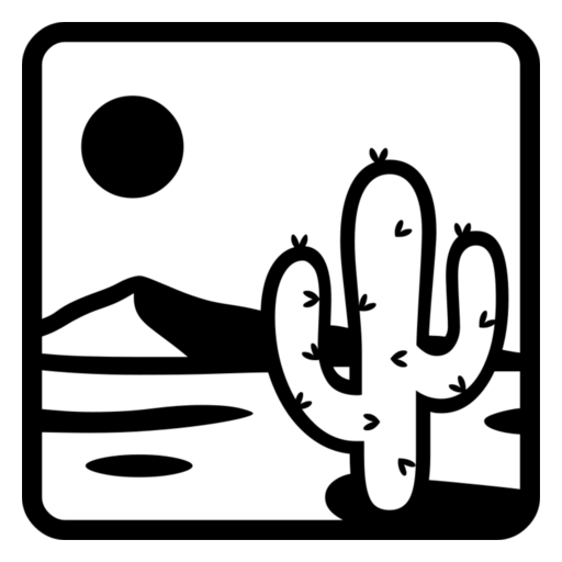 Desert as drawn by Noto Emoji in 17.0